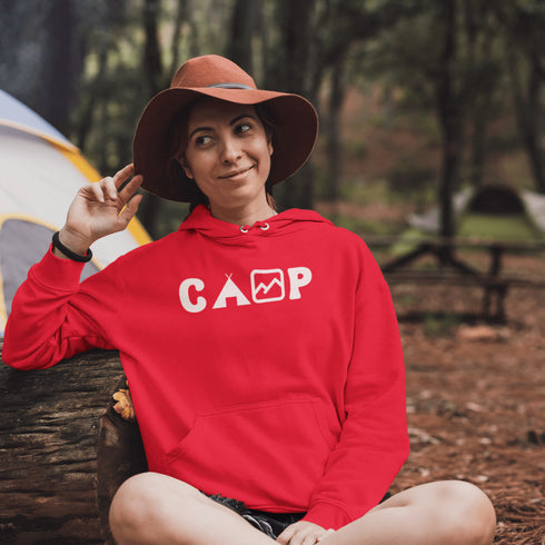 This cozy and comfortable Camping hoodie is the ultimate must-have for anyone who loves the great outdoors.
